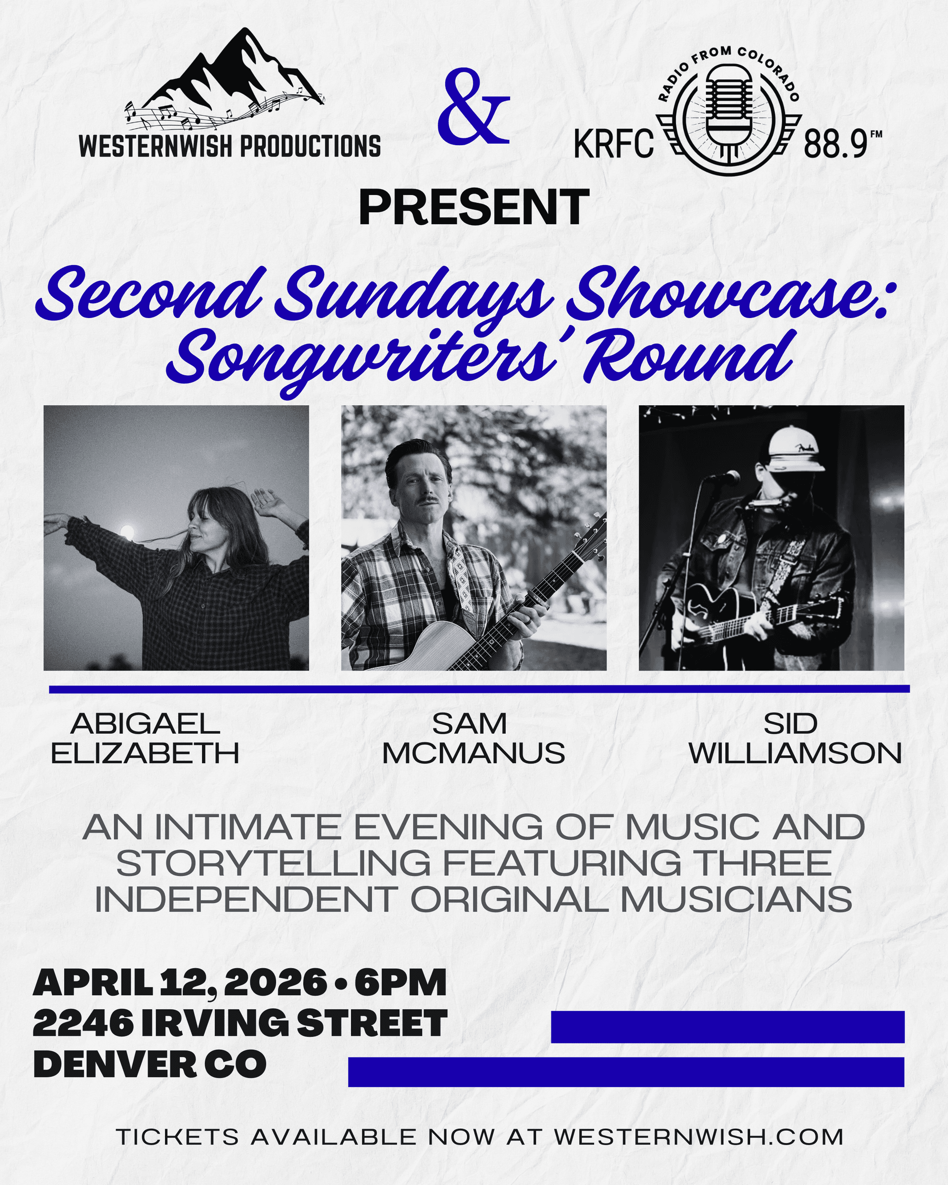 Second Sundays Showcase: Songwriters' Round